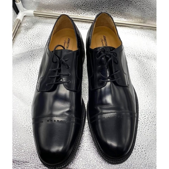 Johnston & Murphy Signature Series Bradford Oxfords Shoes Mens 8 Black Leather main image 4